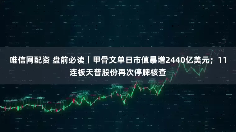 唯信网配资 盘前必读丨甲骨文单日市值暴增2440亿美元；11连板天普股份再次停牌核查